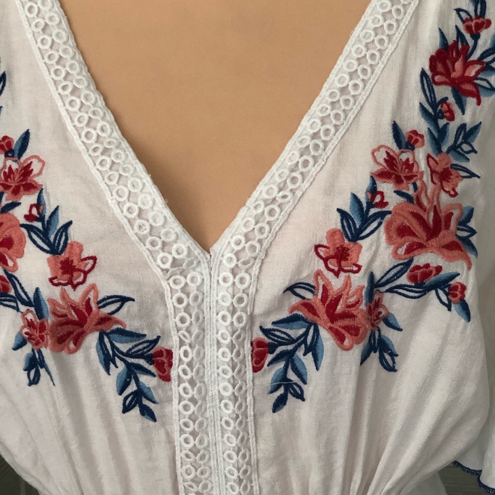 Flying Tomato White and Pink Ruffled Maxi Sundress - Picture 7 of 14